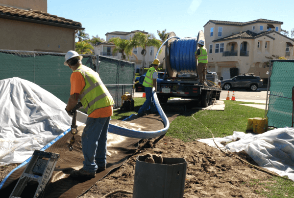 Crew working at jobsite