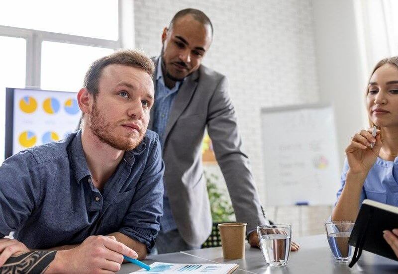 Team working in the office