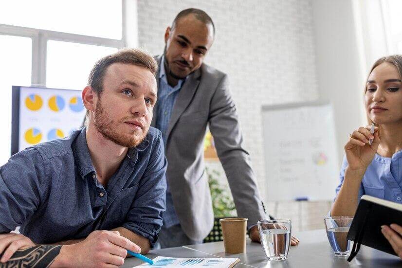 Team working in the office